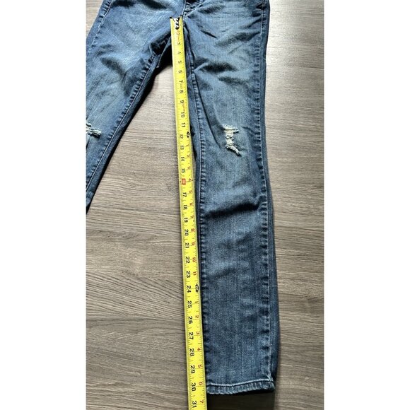 Volcom Women’s Denim Jeans Skinny Super Stoned Blue Dark Mid Rise Size 8 / 28x30 - Picture 4 of 10